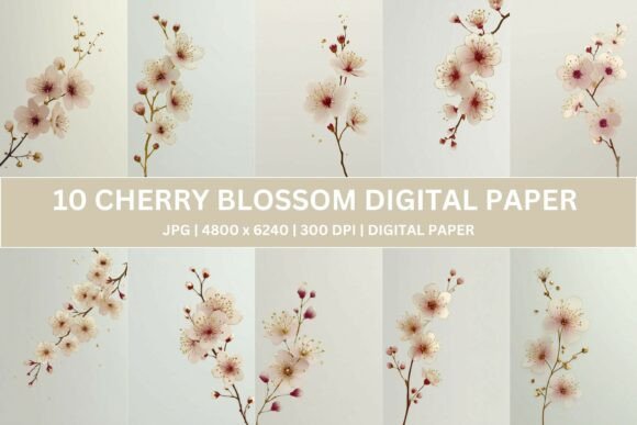 Designing with Serenity: The Power of Gilded Minimalist Sakura Digital Paper