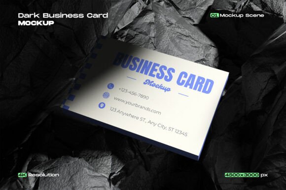 Elevate Your Brand with a Dark Business Card Mockup