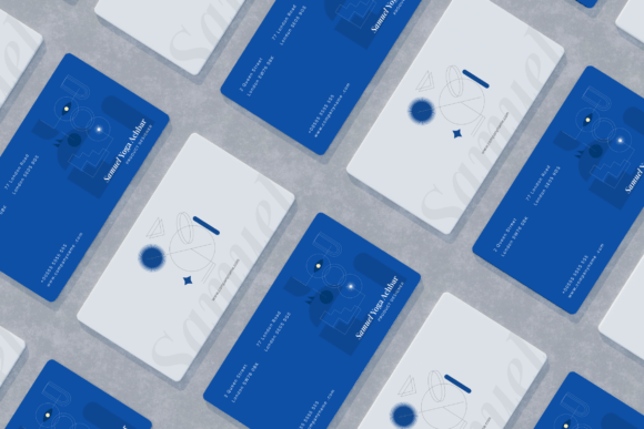 Elevating Brand Identity with the Business Card Blue Gray Mockup