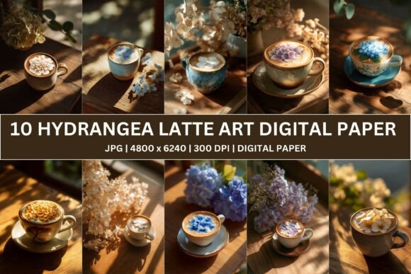 Evaluating the 10 Hydrangea Latte Digital Paper Collection for Creative Projects