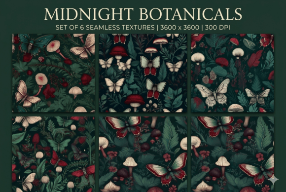 Evaluating the Midnight Botanicals Seamless Patterns for Dark Aesthetic Design Projects