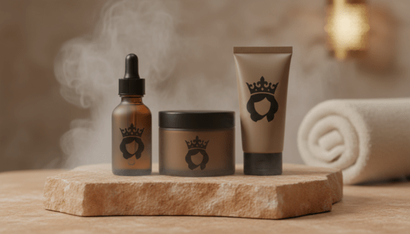 Modern Beauty Spa Logo: Purple Crown Design