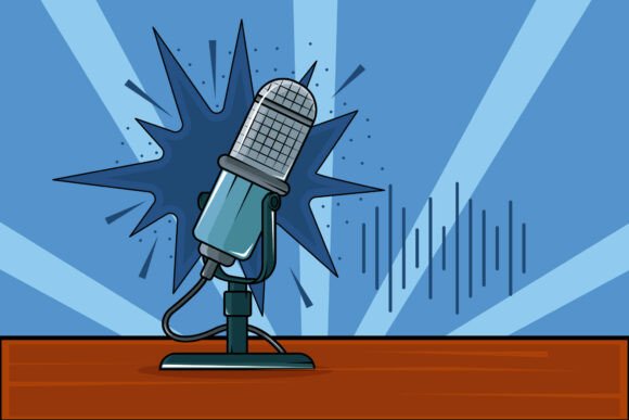 Reviving the Golden Age of Audio with Retro Microphone Vector Graphics