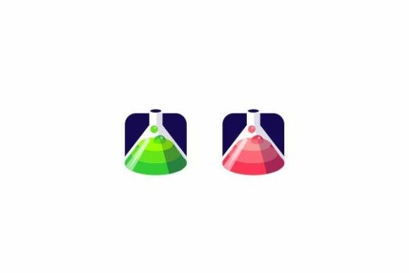 Strategic Branding with the Modern Science Lab Flask Formula Logo