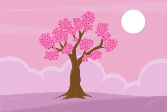Unlocking the Potential of a Cherry Blossom Tree Landscaped Vector for Modern Design